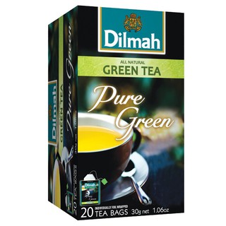 ชาเขียว เพียวกรีน 1.5 กรัม (กล่อง20ซอง) ดิลมา Pure Green Tea 1.5 grams (box of 20 sachets) Dilma