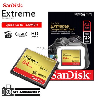 เมมโมรี่การ์ด SANDISK CF EXTREME 64GB 120/800X ของแท้ รับประกันศูนย์