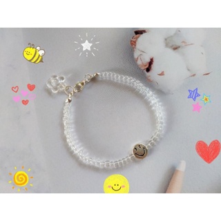 กำไลลูกปัดยิ้ม กำไลข้อมือ handmade