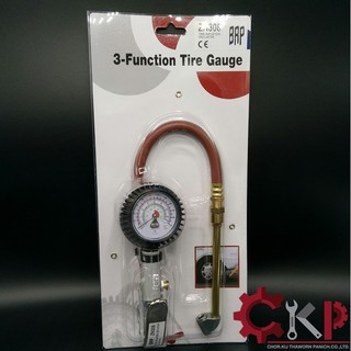 BRP เกจวัดลม เติมลม แรงดัน 220 psi 3 FUNCTION TIRE GAUGE