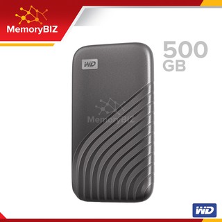 WD My Passport SSD 500 GB ฮาร์ดดิสก์พกพา Type-C, USB 3.0 (WDBAGF5000AGY-WESN) Gray สีเทา อ่าน1050MB/s ประกัน Synnex 5 ปี