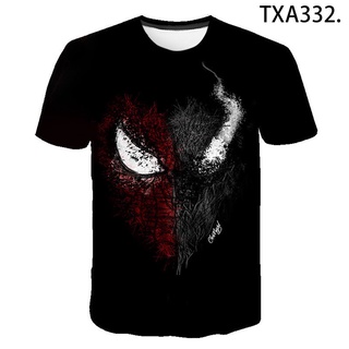 เสื้อยืดคอสเพลย์ แขนสั้น พิมพ์ลาย Venom 3D HD แฟชั่นฤดูร้อน สไตล์สตรีท สําหรับผู้ชาย และผู้หญิง 2022