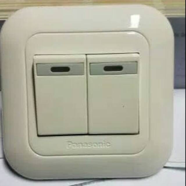 TOMBOL Panasonic 1-Way / 2-Way Indicator Light 2 Gang Series Switch (โรงแรม)