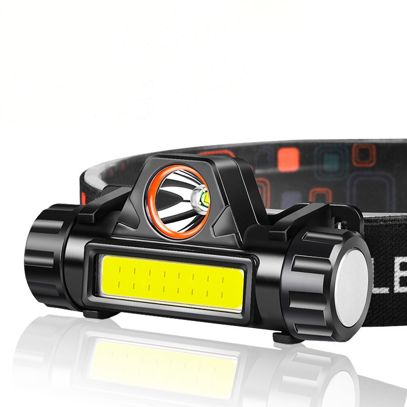 ไฟหน้า LED มัลติฟังก์ชั่น USB ที่แข็งแกร่งแสงชาร์จไฟฉุกเฉินกลางแจ้งติดหัวไฟฉายกันน้ำซังพร้อมแม่เหล็ก