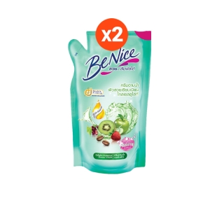 [แพ็คX2] Benice บีไนซ์ บิวตี้ฟูล ไวท์เทนนิ่ง ชาวเวอร์ ครีมอาบน้ำเพื่อผิวเรียบเนียน แบบเติม 400 มล (เลือกสูตรได้)