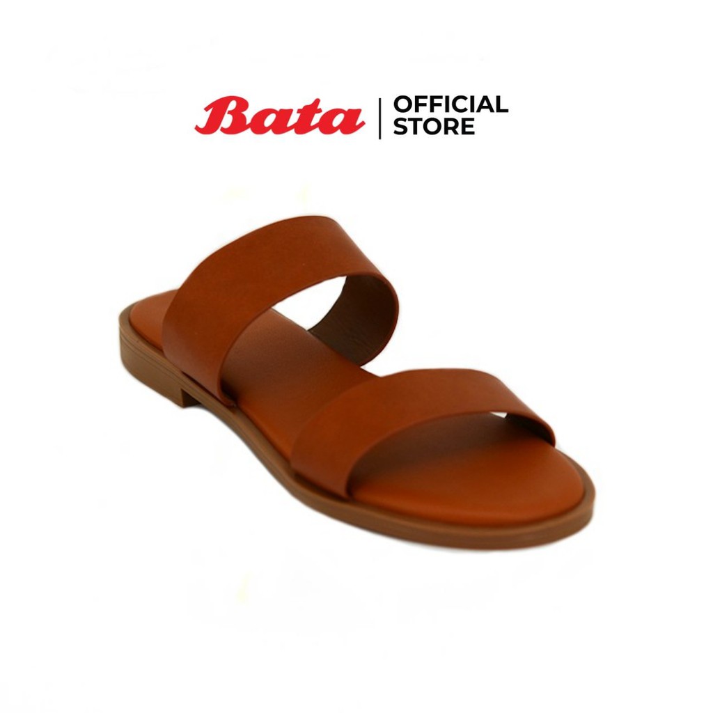 Bata LADIES FLATS รองเท้าแตะแฟชั่น HERO AND VOLUME แบบสวม สีเทา รหัส 5612658 / สีน้ำตาล รหัส 5614658
