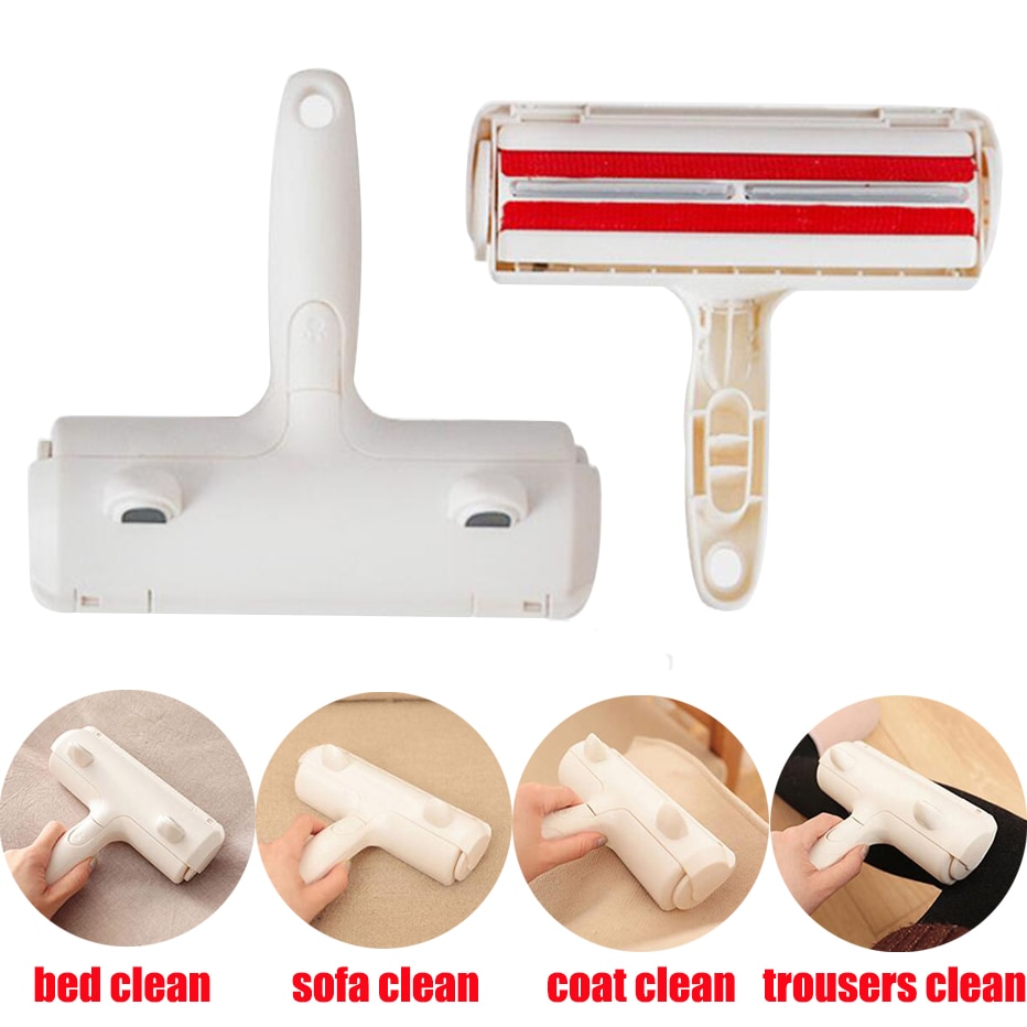 2Way Pet Hair Remover Roller Lint Remove Brush Dog Cat Hair Clothes