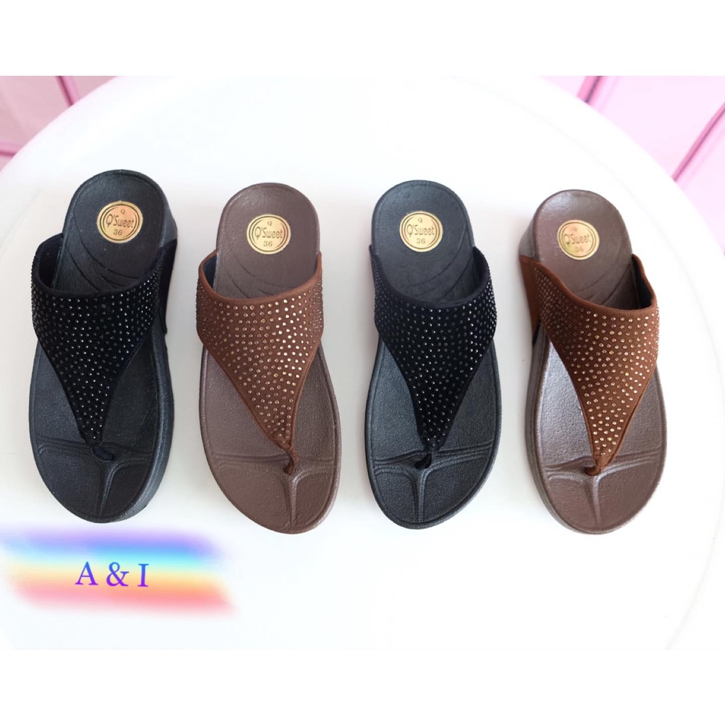 รองเท้าเพื่ออสุขภาพ สไตล์คีบ FlipFlop หน้าเพชร รุ่นขายดี ราคาถูกที่สุด