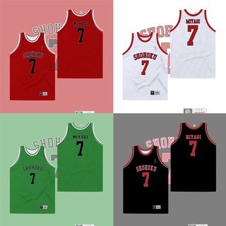 ชุดเครื่องแบบฝึก Sd Slam Dunk Xiangbei No. เสื้อกีฬาบาสเก็ตบอล 7 Miyagi Liangtian สีแดง (ไม่มีกล่อง)