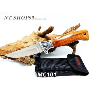 NT SHOP มีดเดินป่า มีดพก มีดใบมีดสีดำคมเท่ มีดสะสม knife K165