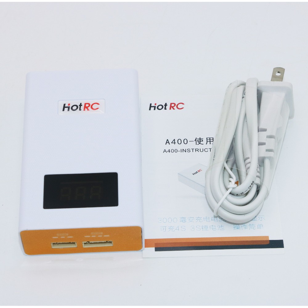 hotrc a 400 ดิจิตอล 3s 4s 3000 mah rc lipo ที่ชาร์จแบตเตอรี่พร้อมหน้าจอ led