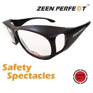แว่น Safety ZEEN PERFECT แบบสวมทับแว่นสายตาได้ มีกระบังด้านข้าง