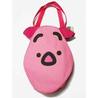 ลิขสิทธิ์แท้ พิกเล็ท กระเป๋าสะพายไหล่ 12x17 นิ้ว Piglet Head Pink Canvas Shoulder Bag