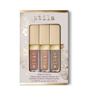 Stila eyeshadow glitter3in1 สีสวย อายแชโดว์เนื้อครีม สีเมทาลิค ติดทนกันน้ำ เม็ดสีชัด แท่งเล็กพกพาสะดวก .