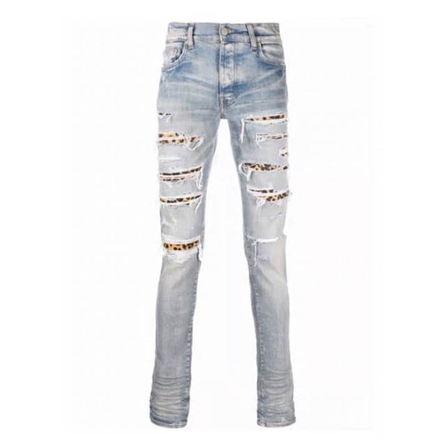 新品 AMIRI MX1 denim skinny-fit jeans LB