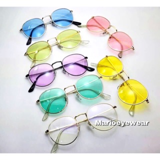 แว่นเลนส์สีทรงหยดน้ำ เกาหลีมาก uv400