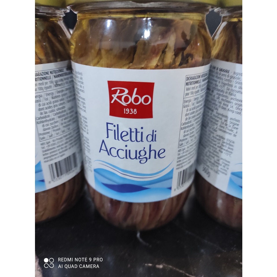 มีพร้อมส่ง โรโบ ปลาแอนโชวีในน้ำมันทานตะวัน 680 กรัม Robo Fish Anchovy in Sunflower Oil 680 grams