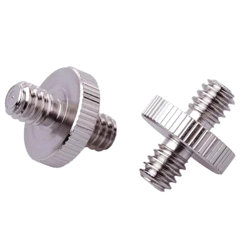 1/4 inch male to 1/4 inch male Threaded adapter for camera frame / shoulder / stand / studio socket / lighting equipment