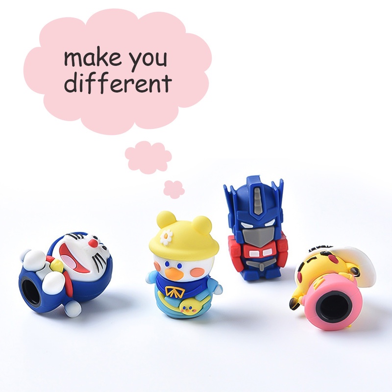 ฝาครอบวาล์วยางล้อรถยนต์ กันฝุ่น ลายการ์ตูน 1 ชิ้น