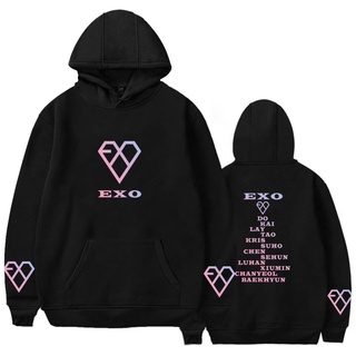 เสื้อกันหนาว มีฮู้ด ผ้าฝ้ายแท้ พิมพ์ลาย Kpop Exo Fans เข้ากับทุกการแต่งกาย เหมาะกับของขวัญวันเกิด สําหรับผู้ชาย JZ