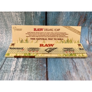 กระดาษโรล ออแกนิค ขนาด คิงไซต์ ขนาด110 มม./ 78มม. แพ้คละ 32 แผ่น RAW ORGANIC HEMP KINGSIZE 110MM/ 78MM 32 Leaves☘️