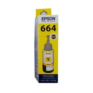 Epson 664 Y น้ำหมึกเติมแบบขวด สีเหลือง ของแท้ 70 ml (T664400)