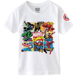 เสื้อยืด พิมพ์ลาย MARVEL COMICS ANIME สไตล์ญี่ปุ่น สําหรับเด็กผู้ชาย และผู้หญิง อายุ 1-2 3 4 5 6 7 8 9 10 11 ปี