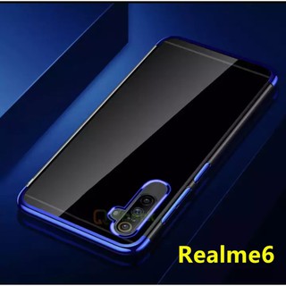 Case Realme 6 เคสเรียวมี เคส Realme6 เคสนิ่ม TPU เคสใสขอบสี สินค้ามาใหม่ รุ่นใหม่ realme 6 สีดำ สีแดง สีนำเงิน เคสสวยและ