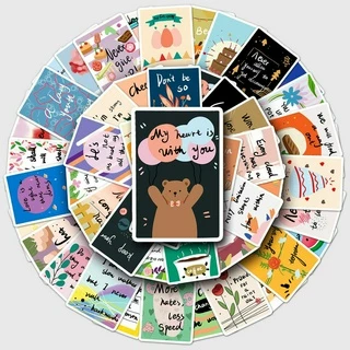 50 ชิ้นตลก Encourage สติกเกอร์กันน้ํา DIY สําหรับโทรศัพท์แล็ปท็อปรถสติกเกอร์ Creative Home Decal