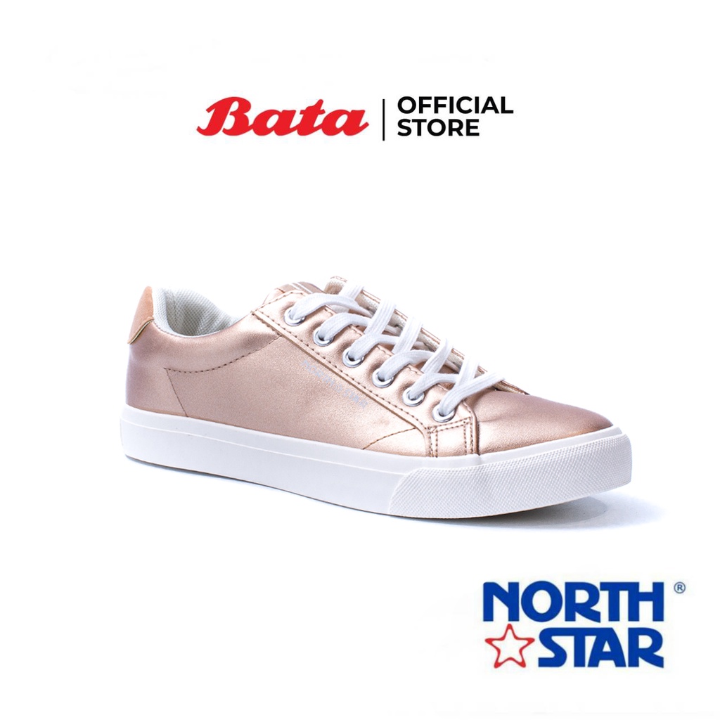 Bata บาจา ยี่ห้อ North Star รองเท้าผ้าใบ สนีคเคอร์ รองเท้าผูกเชือก มินิมอล สำหรับผู้หญิง รุ่น Las Vegas สีเบจ 5318007