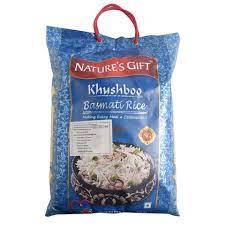 (ส่งฟรี)ข้าวข้าวบาสมะติ 100% 5 กก. NATURE GIFT BASMATI KHUSBOO - 1KG, 5KG