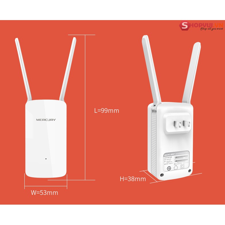 Mercusys MW300RE อุปกรณ์ขยายสัญญาณ Wi-Fi Repeater ใช้ง่ายแค่เสียบปลั๊ก 300Mbps Wi-Fi Range Extender