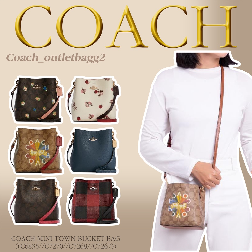 COACH MINI TOWN BUCKET BAG IN SIGNATURE CANVAS