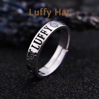 แหวนเงินสเตอร์ลิง 925 คอสเพลย์อนิเมะ One Piece Limited Luffy Death Hat Trafalgar Law Portgas D Ace ของขวัญ
