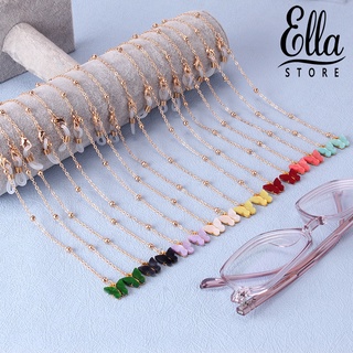 Ellastore123 โซ่แว่นตา โลหะผสม ใช้ซ้ําได้ สไตล์เรียบง่าย สําหรับผู้หญิง