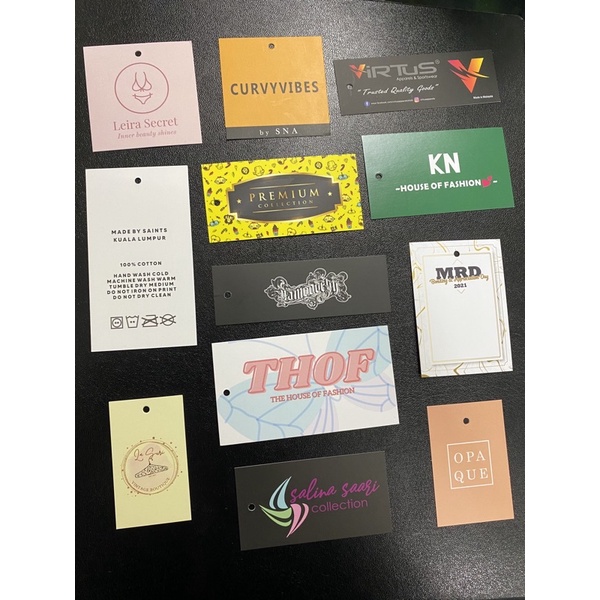 Baju Hang Tag / Price Tag / Clothing Hang Tag / Artcard