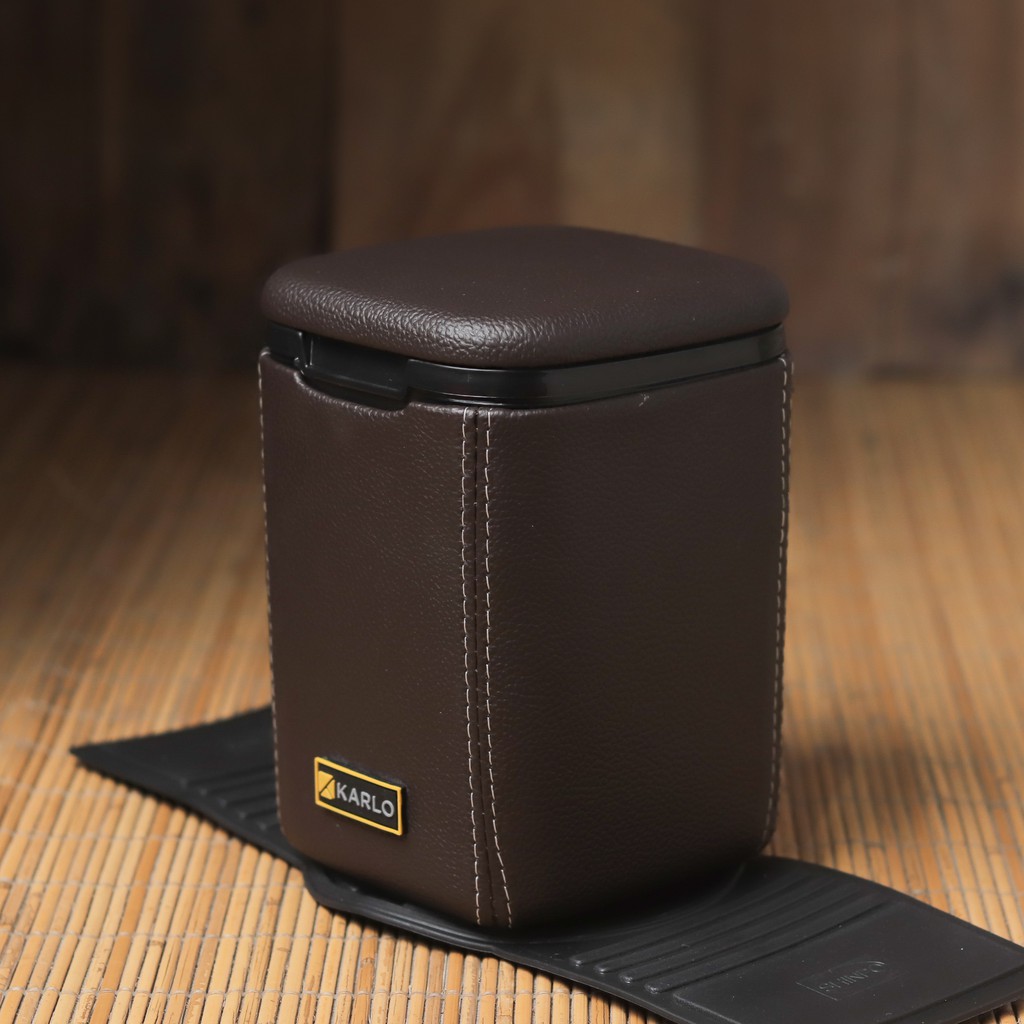 คาร์โล ถังขยะรถยนต์สีน้ําตาลเข้มพื้นฐาน