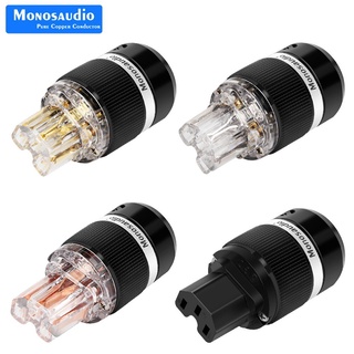 Monosaudio อะแดปเตอร์ซ็อกเก็ตเชื่อมต่อไฟฟ้า IEC ทองแดงบริสุทธิ์ สําหรับ HIFI AUDIO DIY