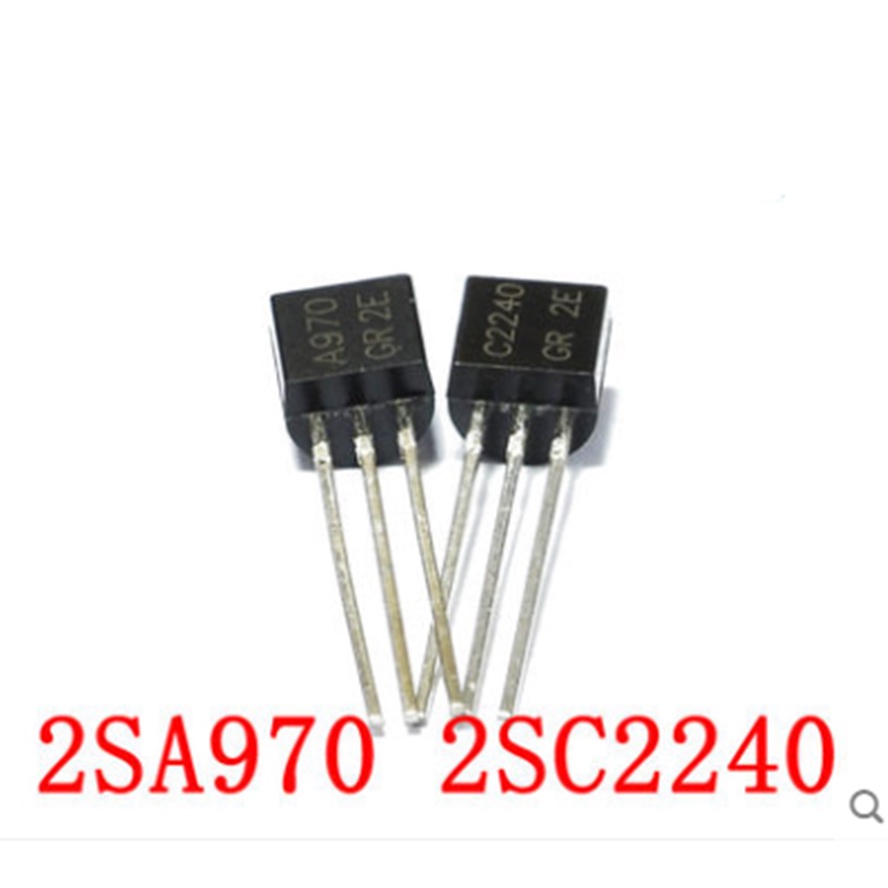 ทรานซิสเตอร์ 2SA970 2SC2240 TO92 (50 ชิ้น* A970 + C2240 50 ชิ้น ) TO-92 Bipolar - BJT NPN