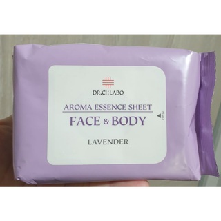 dr. ci labo aroma essence sheet face and body lavender แผ่นเช็ดหน้า เช็ดตัว 30 แผ่น