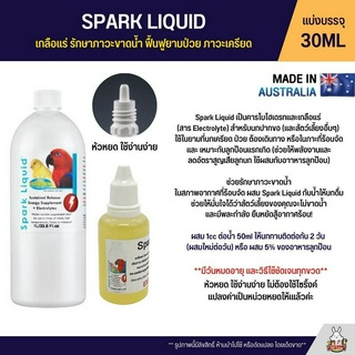 (แบ่ง 30ML) Vetafarm Spark Liquid เกลือแร่ รักษาภาวะขาดน้ำ ฟื้นฟูยามป่วย ภาวะเครียด