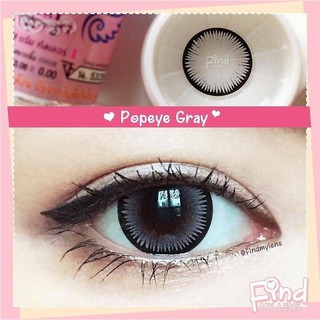 Popeye Gray (1) บิ๊กอาย สีเทา เทา กลมโต สายแบ๊ว Dream Color1 Contact Lens Bigeyes คอนแทคเลนส์ ค่าสายตา สายตาสั้น แฟชั่น