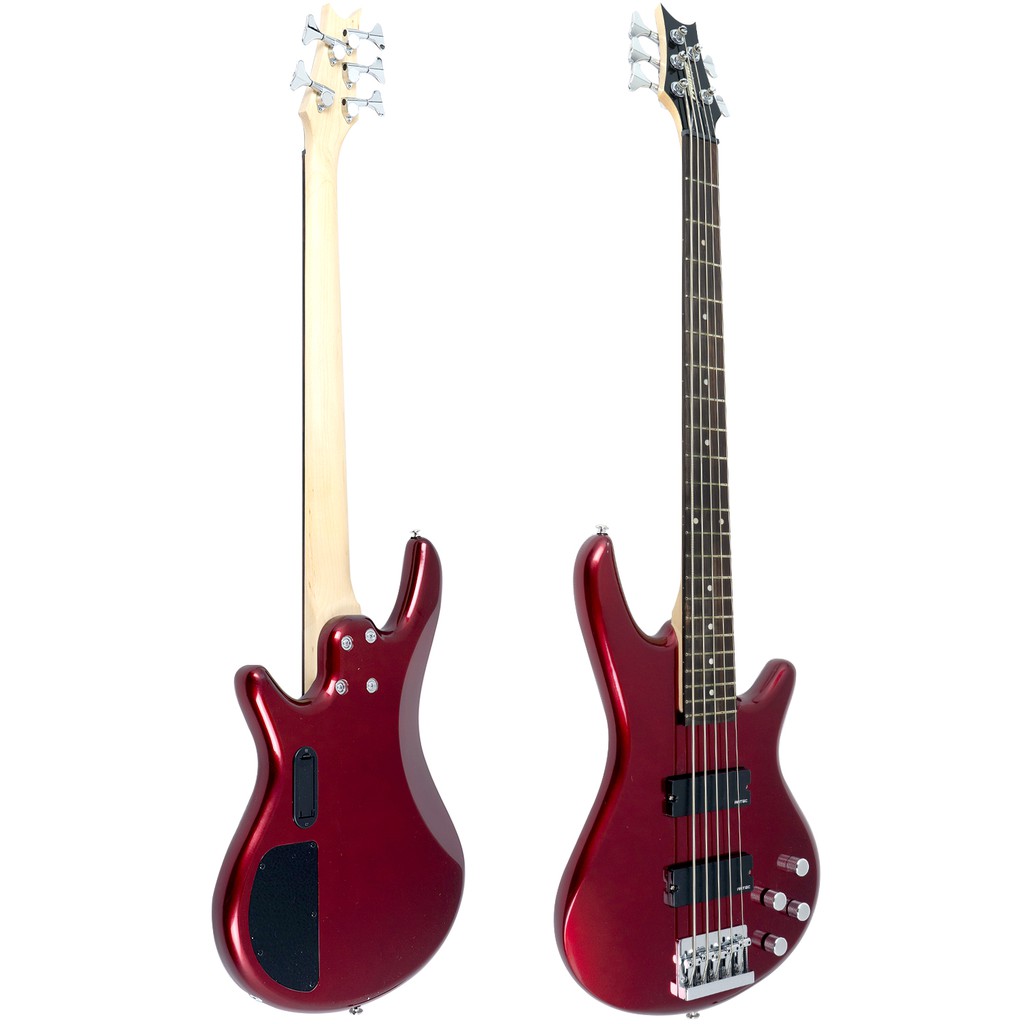 Proline PB205 PJ Bass Guitar กีตาร์เบสไฟฟ้า 5 สาย 22 เฟร็ต แบบ Active Precision Jazz (Red Joy Color)