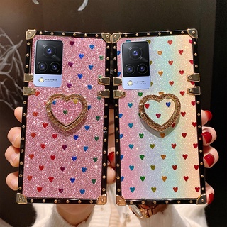 Yjd เคส Vivo V21E V21 S1pro เต็มรูปแบบ หัวใจ รัก แหวน เคสโทรศัพท์ กันกระแทก