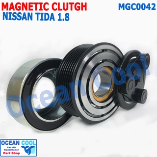 คลัชคอมแอร์ นิสสันทีด้า เครื่อง 1.8 ลูกปืนมู่เล่คลัชต์ NSK แท้ MGC0042 Magnatic Clutch Assembly Set for NISSAN TIDA 1.8