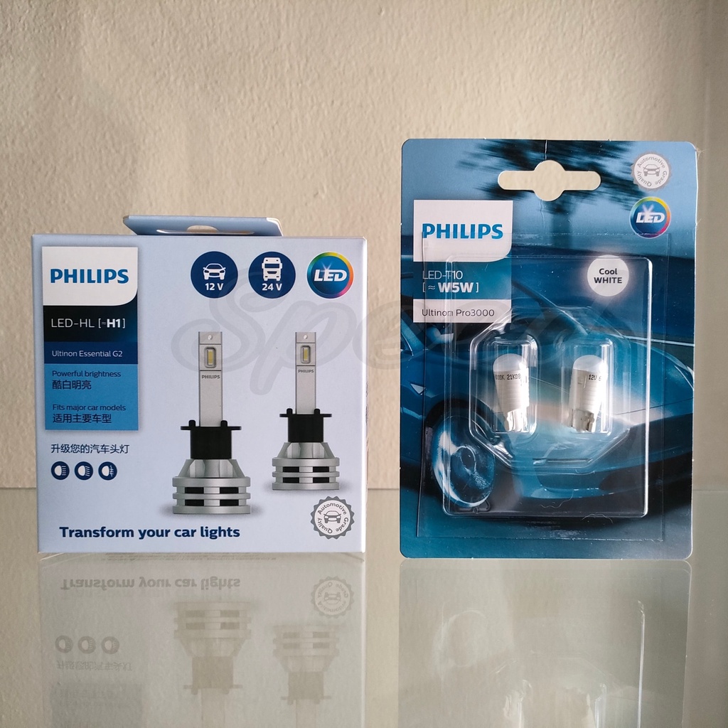Philips หลอดไฟรถยนต์ Ultinon Essential LED+150% Gen2 6500K H1 แถมฟรี Philips Pro3000 LED T10 6000K
