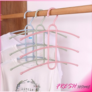 ไม้แขวนเสื้อ ก้างปลา ไม้แขวน 3 ชั้น  Portable Hanger