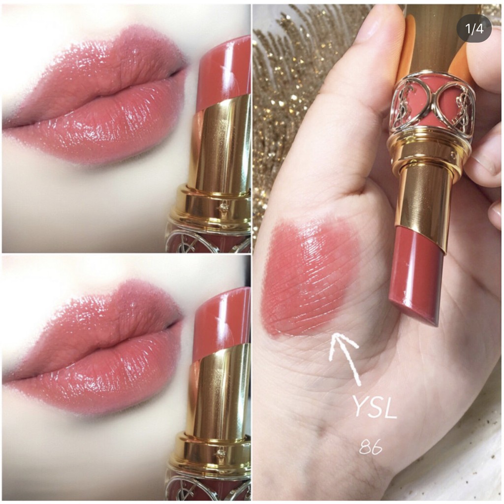 Ysl Lip 86 Ysl Mauve Cuir Yves Saint Laurent Rouge Volupte Shine