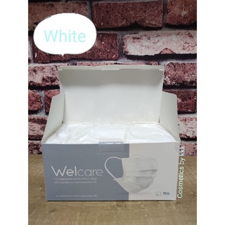 **ลดราคา** Welcare หน้ากากอนามัย เวลแคร์ สีขาว 50 ชิ้น/กล่อง size ผู้ใหญ่ (สีขาว) พร้อมส่ง ของแท้