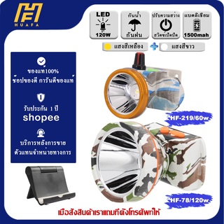 (แบบแพ็ค 2 ชิ้น) ไฟฉายคาดหัว ไฟฉายแรงสูง ไฟฉายชาร์จไฟบ้าลิเธียม LED120W/ 60W ขนาดเล็ก ไฟฉายติดศรีษะ ไฟฉายติดหน้าผาก หัวไ